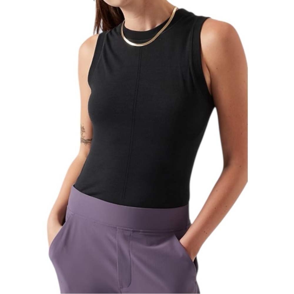 NWT Athleta Ascent Seamless Tank Top in Black Women’s Size Small